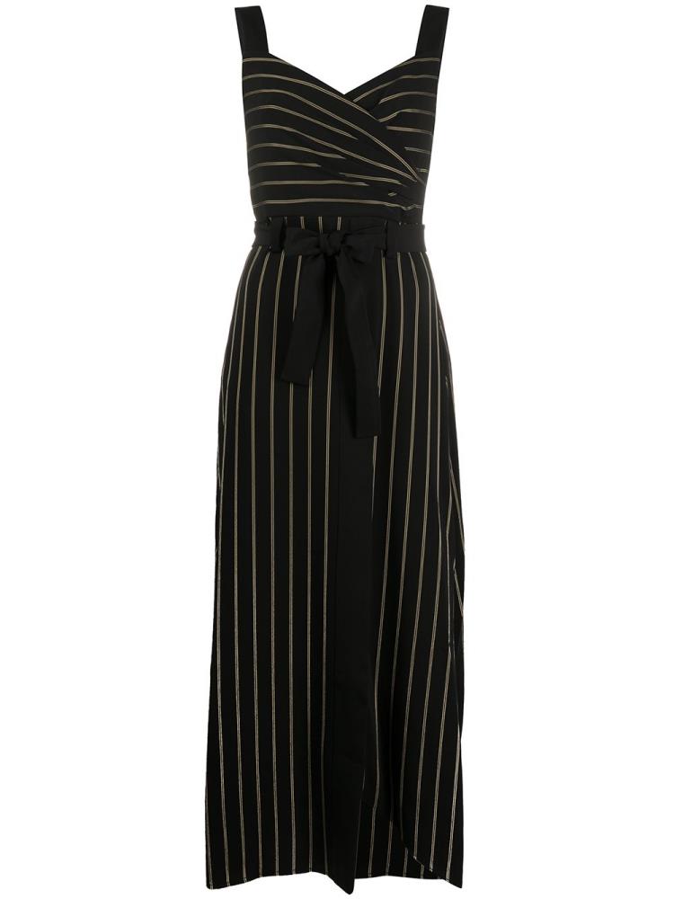 Vestido Armani Emporio Pinstriped Print Mujer Negras | HE2GEUWN