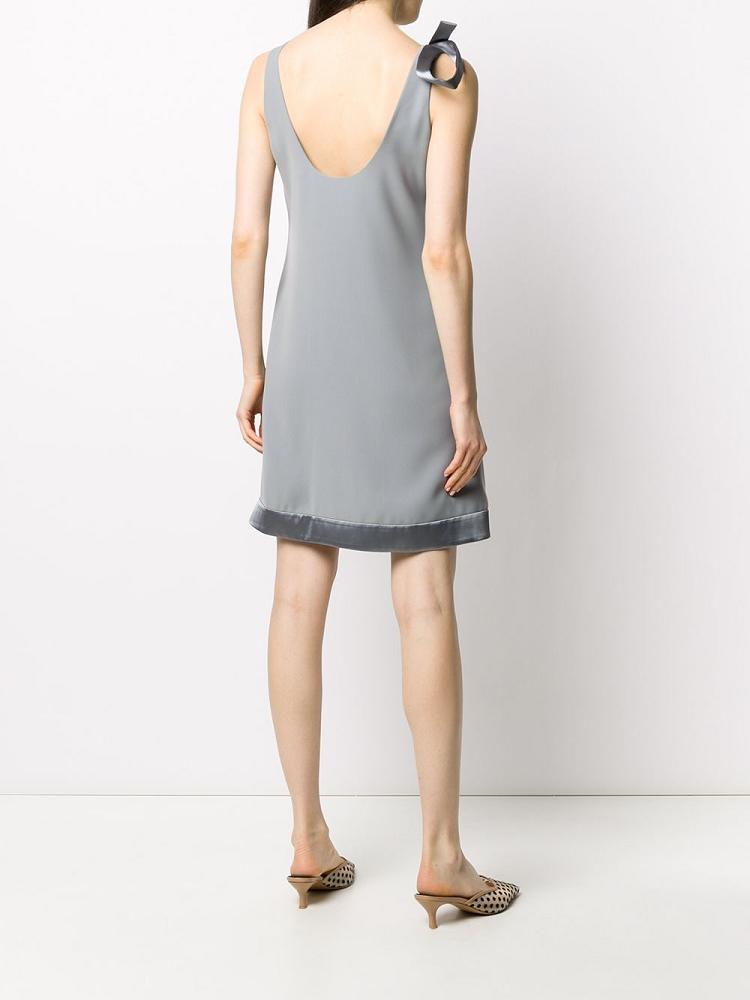 Vestido Armani Emporio Shoulder Bow Shift Vestido Mujer Gris | D02V0A4S