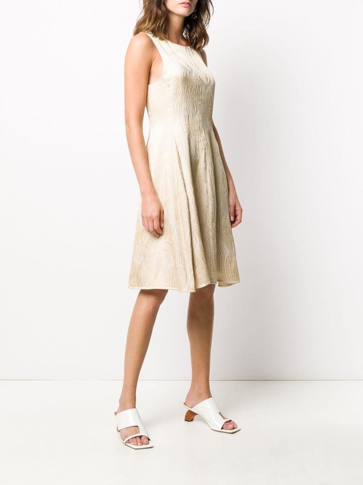 Vestido Armani Emporio Textured Mini Mujer Beige | 2PXKWNYA