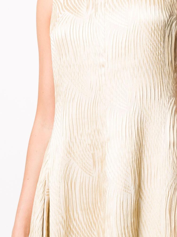 Vestido Armani Emporio Textured Mini Mujer Beige | 2PXKWNYA