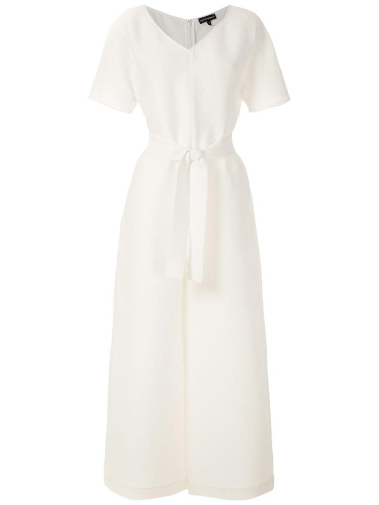 Vestido Armani Emporio Tie Cintura Poplin Mujer Blancas | KDWQU2RX