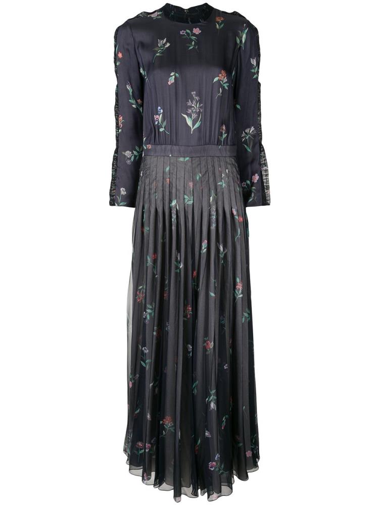 Vestido Giorgio Armani Printed Long Pleated Mujer Azules | 4AKNFULE