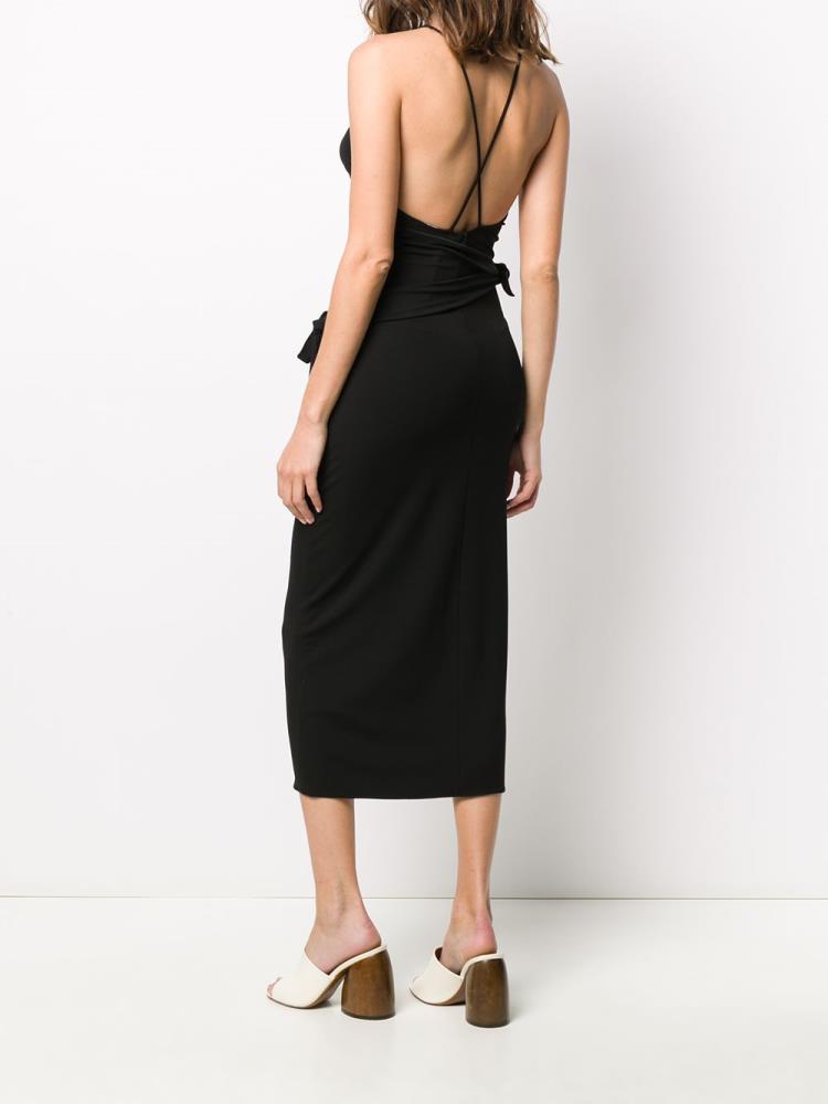 Vestido Giorgio Armani Ruched Midi Mujer Negras | DR9FD336