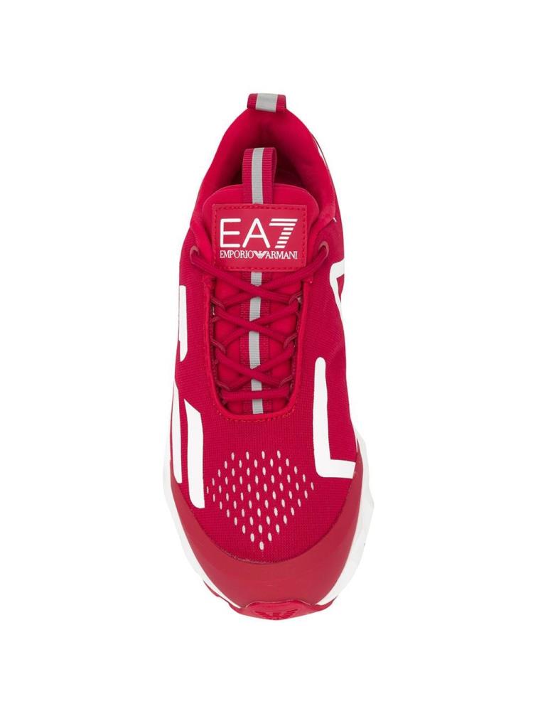 Zapatillas Ea7 Emporio Armani Contrast Logo Mujer Rojas | KDU2VWZ8