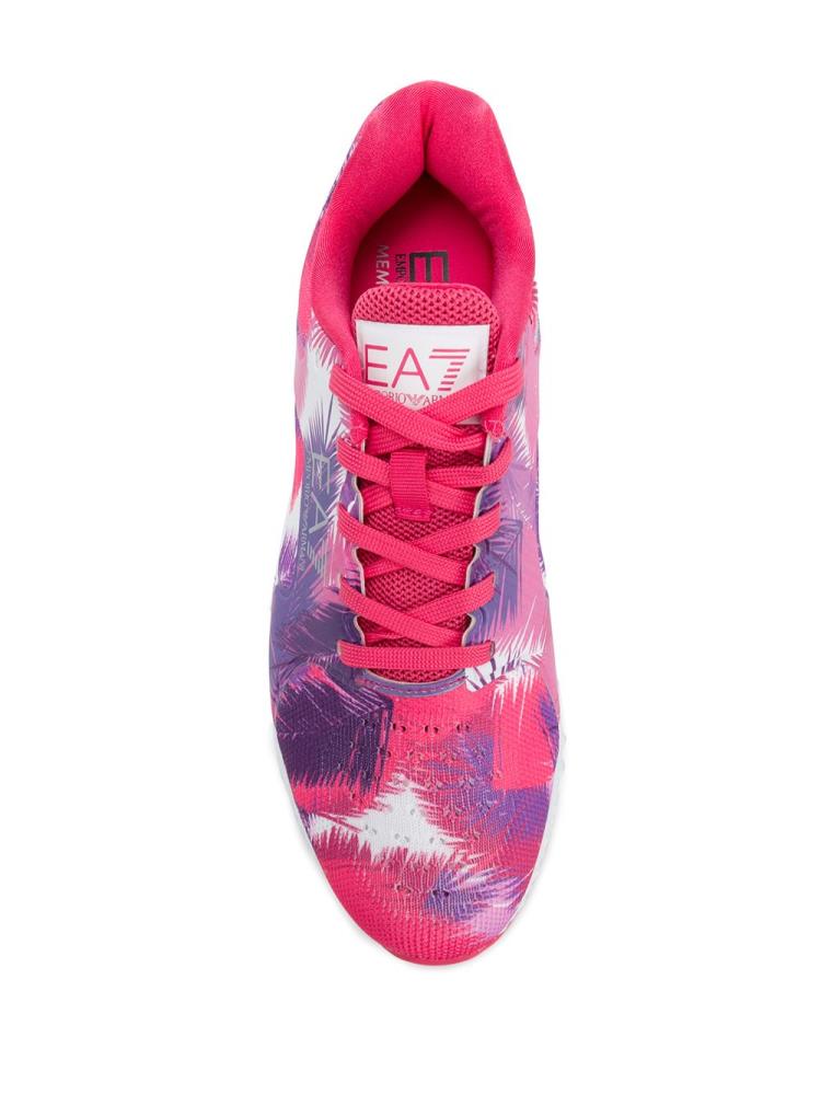 Zapatillas Ea7 Emporio Armani Printed Encaje Up Mujer Rosas | SWJAAVB4