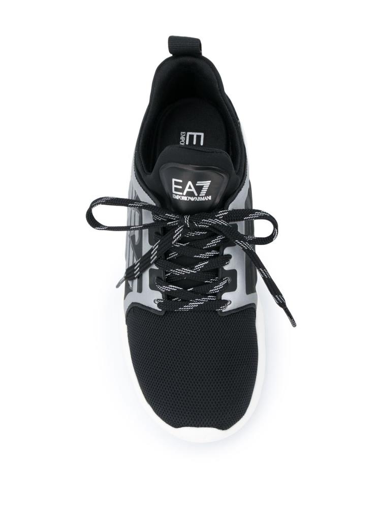 Zapatillas Ea7 Emporio Armani Racer Reflex Low Top Mujer Negras | 4EERULPO