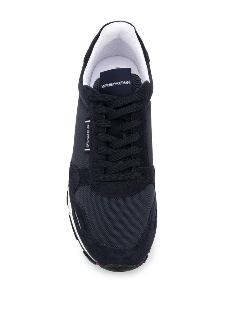 Zapatillas Armani Emporio Encaje Up Low Top Hombre Azules | J2WSA544