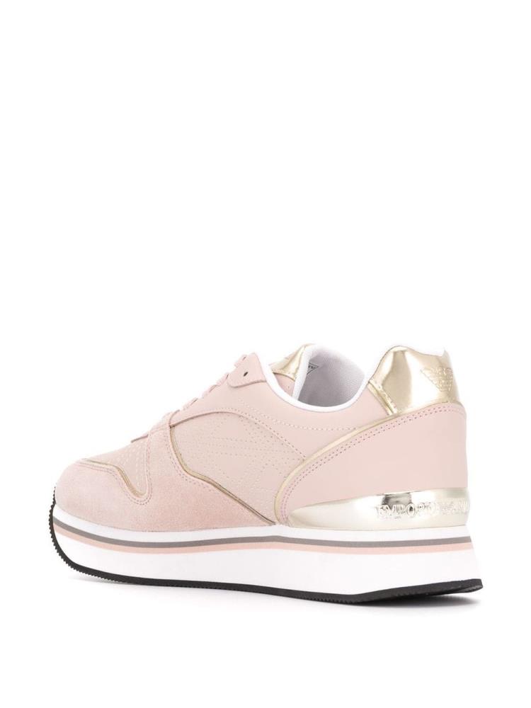 Zapatillas Armani Emporio Encaje Up Mujer Rosas | JHRXIVE6