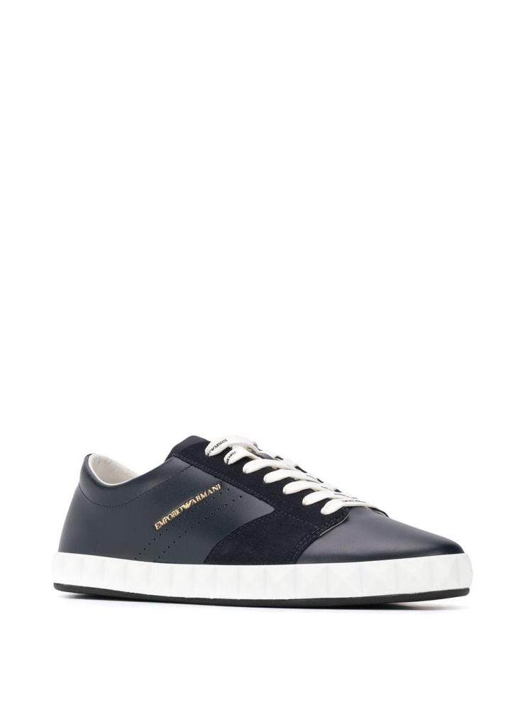 Zapatillas Armani Emporio Encaje Up Low Hombre Azules | NNTJWJ8U