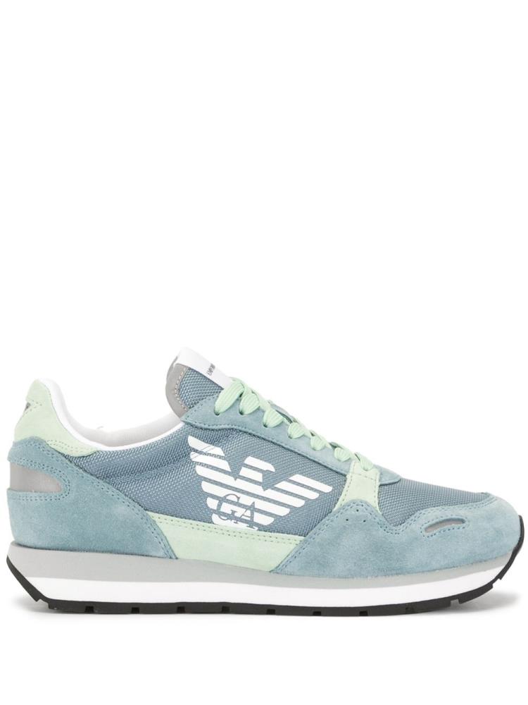 Zapatillas Armani Emporio Low Top Logo Mujer Azules Verde | BOJVH1BE