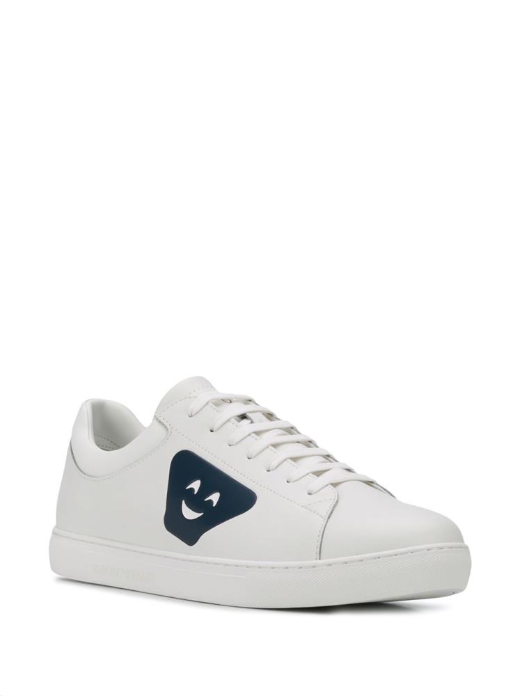 Zapatillas Armani Emporio Low Top Printed Smiley Hombre Blancas | R0ID56A4