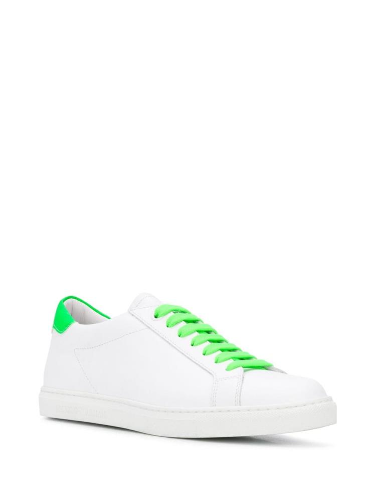 Zapatillas Armani Emporio Neon Detail Low Top Mujer Blancas | RBBQF798