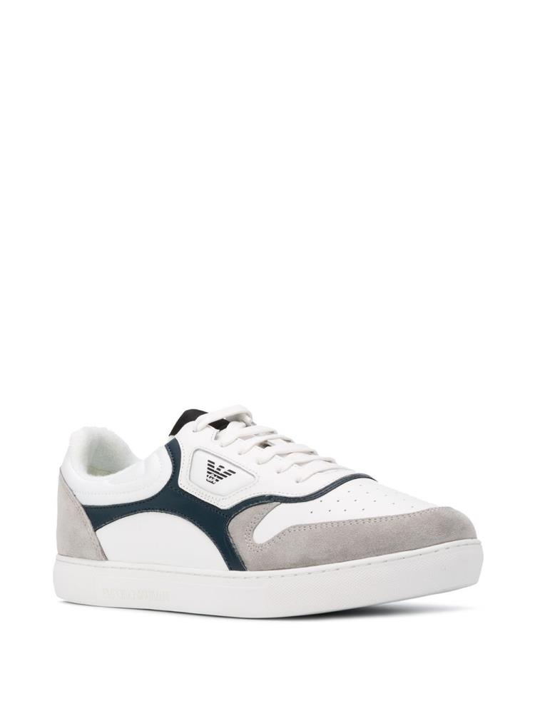 Zapatillas Armani Emporio Panelled Low Top Hombre Blancas | EMTMMGTT