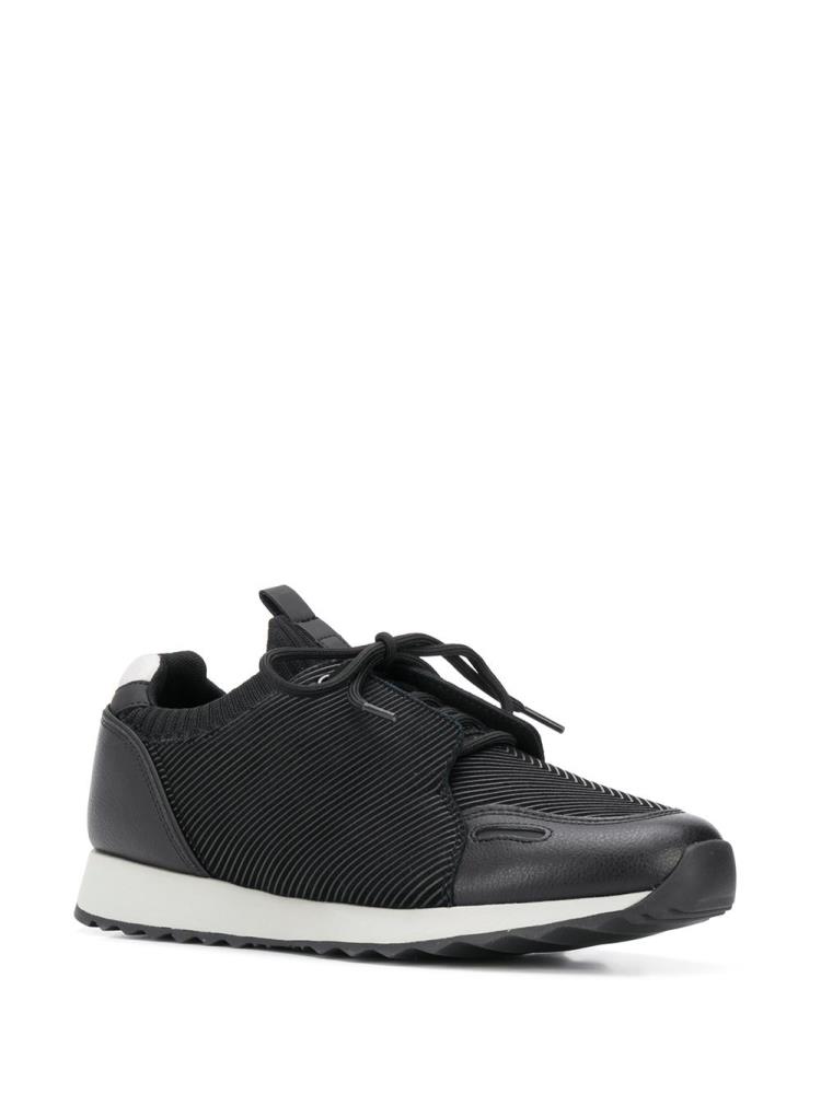 Zapatillas Armani Emporio Ribbed Panel Hombre Negras | OXBC9MNO