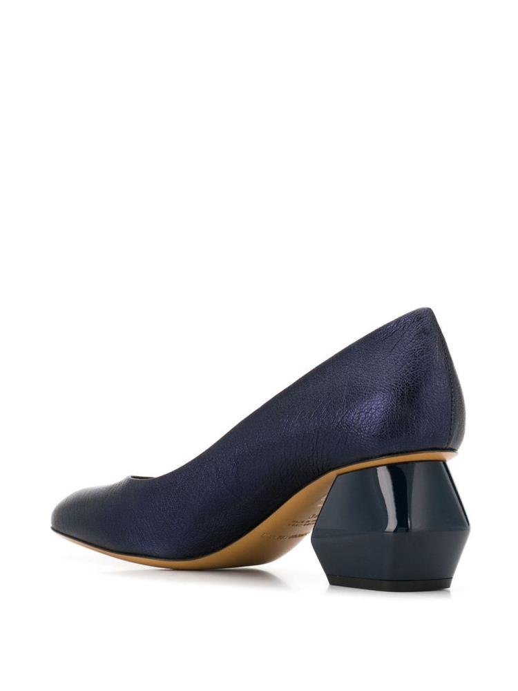 Zapatos De Salon Armani Emporio Geometric Heel Mujer Azules | C32WSIOB