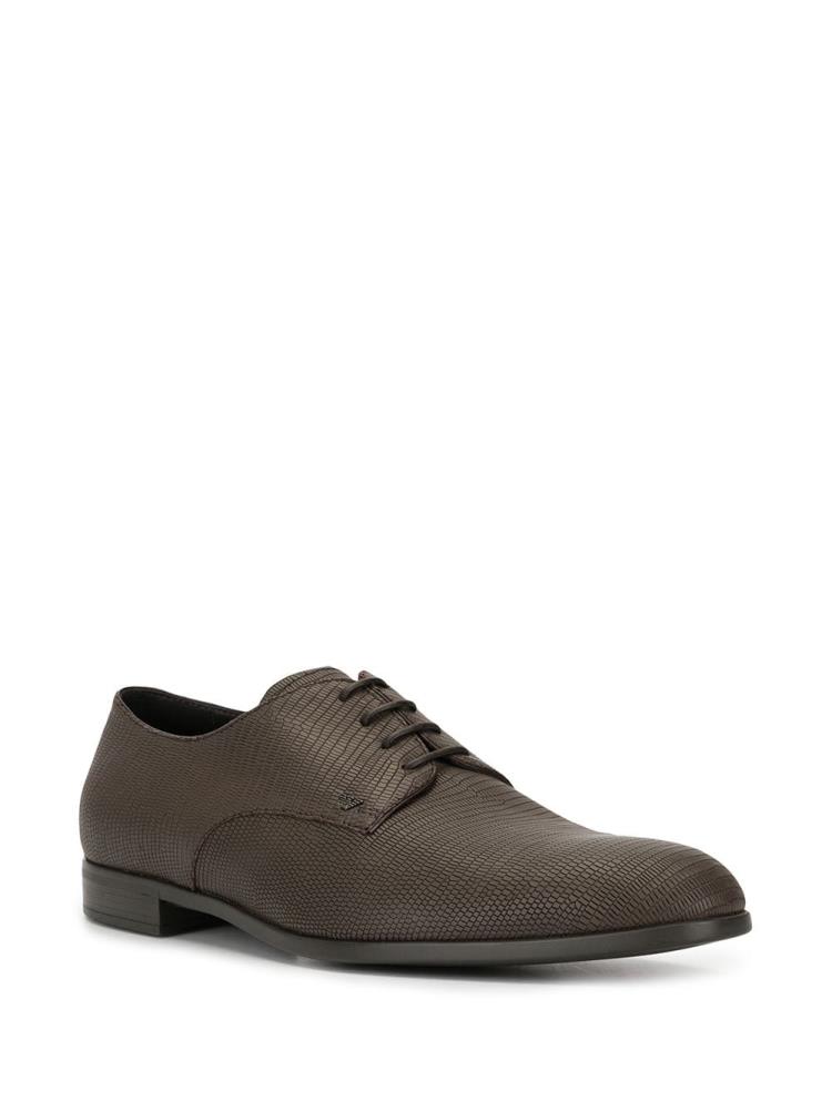 Zapatos Derby Armani Emporio Cuero Hombre Marrones | O0D8TK9W