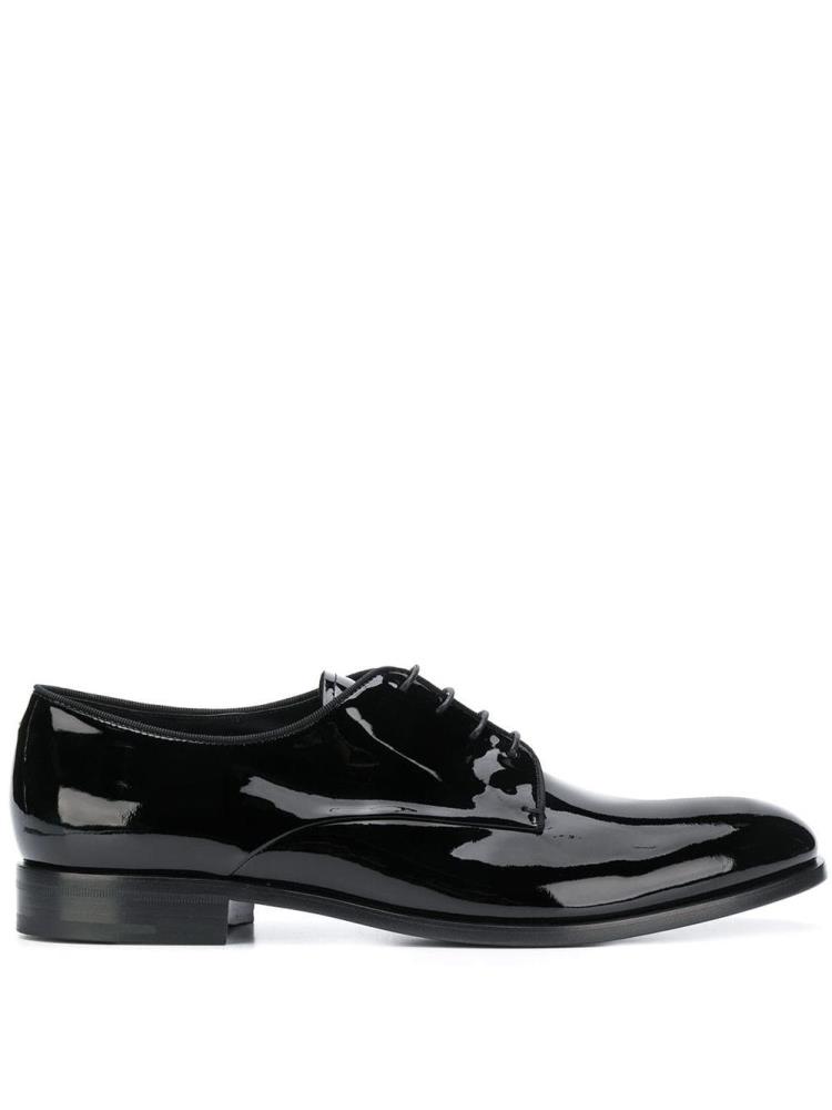 Zapatos Derby Giorgio Armani Charol Hombre Negras | K4G14WP0